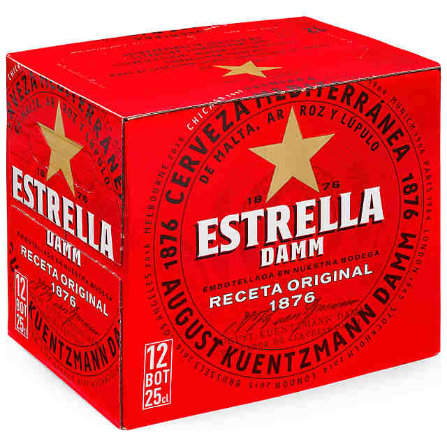 Cerveza Estrella Damm Botella Caja (24x330ml)