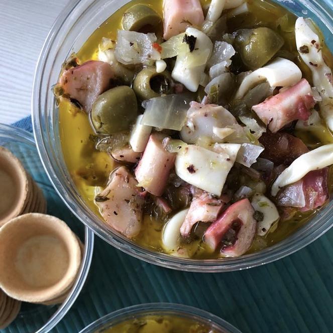 Coctel de Calamar y Pulpo al Oleo 16oz