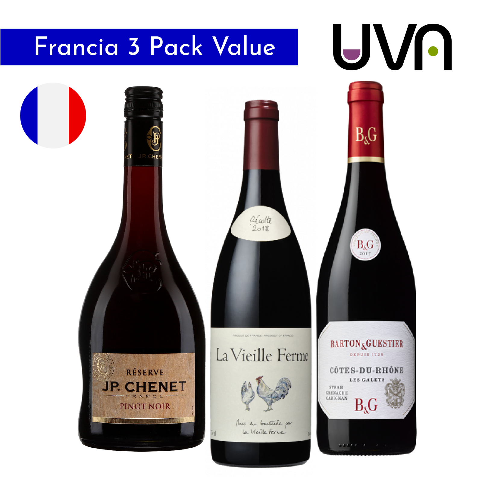 Francia 3 Pack Value